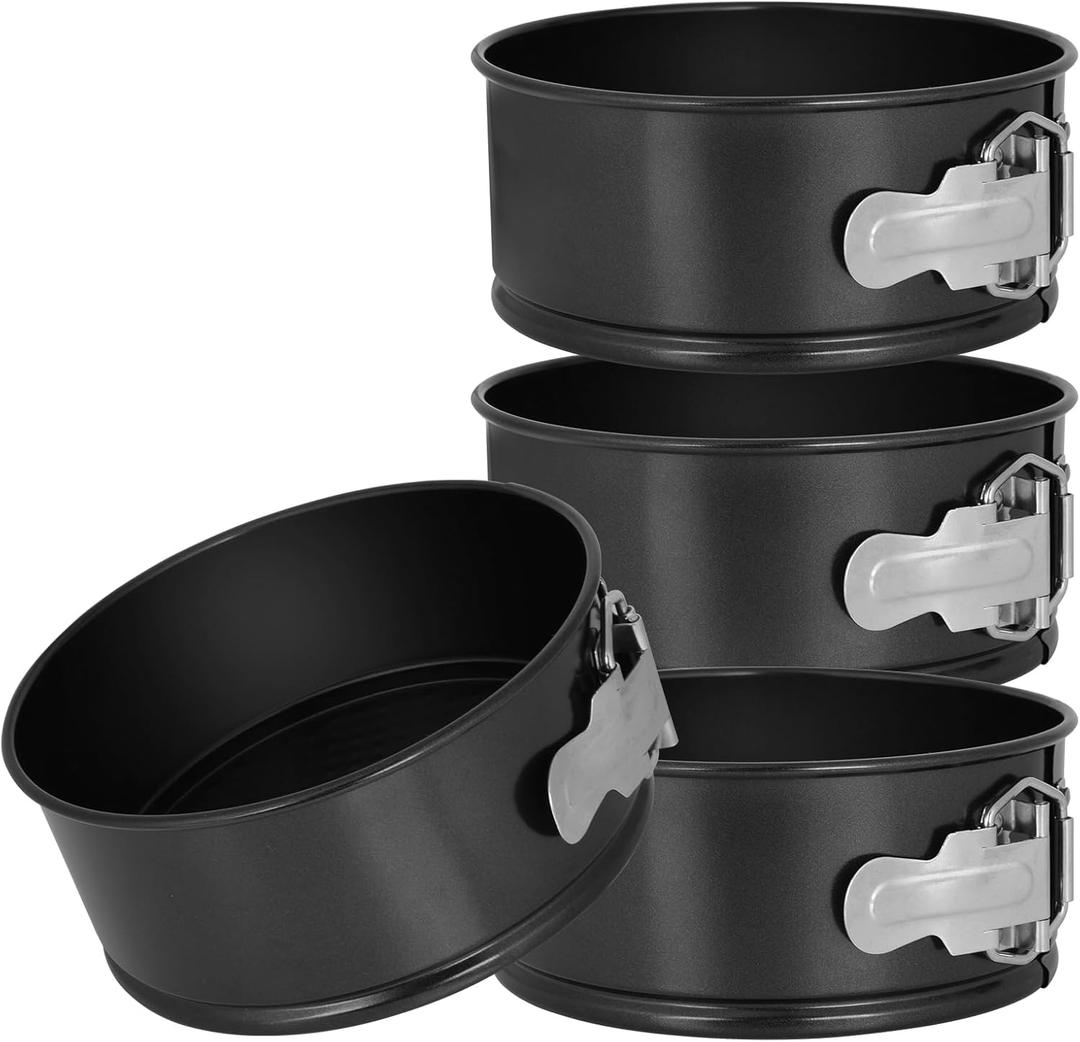 4pcs 6 inch springform panspring form pan for cheesecake with a detachable bottomcake molds suitable for baking kitchensblack