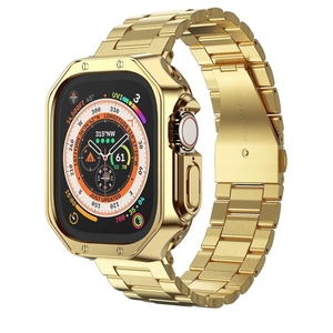 Smart Watch for Men, 2.02â€ HD Big Screen Rugged Smart Watch with Bluetooth Call Blood Oxygen Heart Rate Sleep Fitness Tracker, Built-in DIY Dial 123 Sport Modes Watch for Android IOS Gold Steel Strip