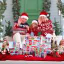 2 x Vnaaem Funny Christmas Wrapping Paper Roll - Xmas Santa Claus, Reindeer, Nutcracker, Snowman Design Gift Wrap for Holiday Party Celebration, DIY Craft - 17 In X 20 Ft(Total 28.5sq.ft)