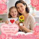 Birthday Gifts for Mom from Daughter Son,Mom Gifts Set w/Handmade Crochet Sunflower & Insulated Tumbler,Cool Women Gifts Ideas for Mothers Day,Unique Presents for Mom,Mommy,Mother in Law (Red)