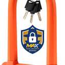 Sigtuna Compact U-Lock | Lightweight Silicone Coated Bike U-Lock (Orange) for Bicycle, E-Bike, Scooter, Motorcycle, Outdoor Equipments