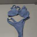 Verdusa Women's Twist Front Bikini Set High Cut Thong Tied Back Two Piece Swimsuit 
XS