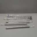 Adjustable Shower Curtain Rod 31-80 Inch, Never Rust Stainless Steel Silver Tension Rod, 1" Heavy Duty No-Drill for Bathroom, Kitchen & Closet (Chrome)