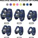 APEXUP Weighted Vest Men 25lbs Weights with Reflective Stripe, Weighted vest for Women Workout Equipment for Strength Training Running (Blue)