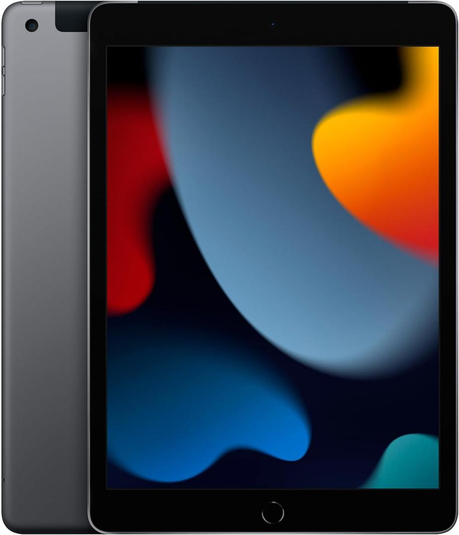 Apple 2021 iPad 9th Gen (10.2 inch, Wi-Fi + Cellular, 64GB) Space Gray (Renewed Premium)