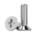 NACX M5 x 6mm Phillips Countersunk Flat Head Machine Screws Bolts, A2-70, Silver Tone, 304 Stainless Steel, 120Pcs