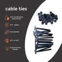 4 x 2026 upgraded heavy-duty self-locking nylon cable ties with uv protection for car repair, home, and cable management (100)