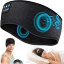 Bluetooth Headband Headphones, Sleep Headphones for Side Sleepers & Sports, Washable & Wireless Music Headband with Secure Fit for Running, Workout, Gym, Yoga  Great Gift