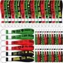 96 Pcs Black History Month Party Gifts Bulk Black History Month Favors Stuffers Silicone Keychains Keyrings Freedom Day Decorations American African Celebration Party Supplies