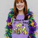 Mardi Gras Shirts Women: Mardi Gras Day Hearts T-Shirt Fat Tuesday Tee Carnival Shirt New Orleans Party Tshirt (Purple, XL)