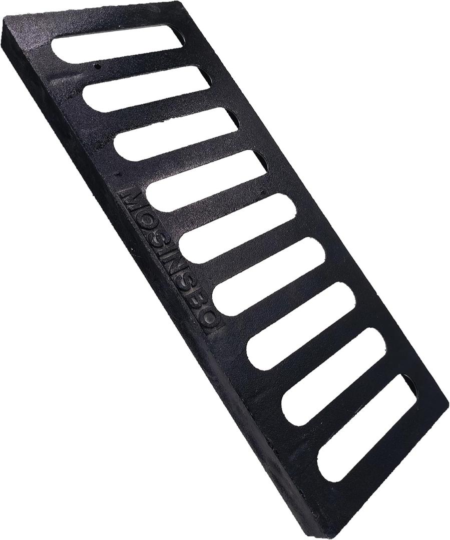Cast Iron Drain Grate 20x8 in, B-Class 28100 lbs Heavy-Duty Driveway Channel Cover, Outdoor Trench Drainage Grate, Black Rectangle Metal Sewer Cover for Garage (True 19.7x7.9)