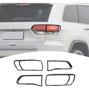 for Grand Cherokee Rear Tail Light Cover Trim Bezel for Jeep Grand Cherokee 2014-2020 Black Exterior Accessories 4pcs