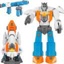 Miebely Magnetic Transform Robot Toy, 3 in 1 Large STEM Construction Transforming Toy for Toddlers, Kids Action Figure Robot for Boy and Girls, Education Gifts for Kid 3 4 5 6 7 Birthday Christmas