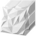 Art3d 20 Pack Decorative 3D Wall Panels for Interior Wall Decor Living Room, 11.8"x11.8" Cover 19 Sq.Feet White PVC Panels for Bedroom TV Background Gaming Room Decor