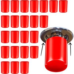 Pushglossy 24 Pcs Red Fire Sprinkler Head Protector - Paint Protection Cover for Recessed Sprinkler Heads