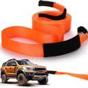 Windyun 2" x 50 ft Recovery Tow Strap Road Straps Heavy Duty Tow Rope Recovery Rope with Reinforced Loops and Protective Sleeves for Vehicle Truck Winching Gear Accessories 20, 000 Lbs
