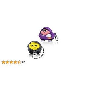 Cute Cartoon 3D Silicone Case AirPods Pro 2nd/1st Generation case with Keychain and Lanyard Cleaner kit Characters Design for Kids Boys Girls (Yellow)2 cases for air pods pro with characters.