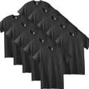 Gildan Unisex Adult Heavy Cotton T-Shirt, Style G5000, Multipack, Black (10-Pack), Small US
