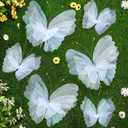 Geelin 6 Pcs Large White Butterfly Decorations Mariposas Grandes para Decoracion Big Butterfly Party Decor 20 Inch 12 Inch 3D Silk Butterflies for Baby Shower Women Birthday Party Wedding Decor