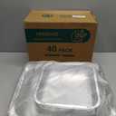 NEEBAKE 40 Pack Disposable Aluminum Foil Pans Assorted Sizes - 20 Large 10.25x12 Half Size Aluminum Pans & 20 Small 8x8 Tin Foil Baking Pans, Tin Trays Containers for Meal Prep, Food Cooking, Roasting
