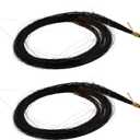 2 Bundles Hair for Viola Bow - Premium Quality Accessory for Violin and Viola Bows (Black)