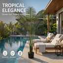 Artificial Bird of Paradise Plant Fake Tropical Palm Tree for Indoor Outdoor, Perfect Faux Plants for Home Garden Office Store Decoration (Palm Tree 120cm)