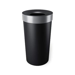 Umbra Vento Kitchen Trash Can, Open Top Bin, 16.5 Gallon, Black/Nickel
Brushed metal accents, bag concealing design, easy wipe clean, fits home and office, durable plastic
