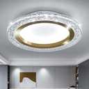 UOFUS Gold LED Flush Mount Ceiling Light 15.7inch Modern Round Ceiling Light Fixture 6400K Super Bright Circle Ceiling Lamp for Bathroom Kitchen Bedroom Living Room Entryway Hallway Stairwell, 15.74inch