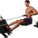 Indoor Fitness Rowing Machine 264 LBS Weight Capacity Foldable Rower for Home Use with Comfortable Seat Cushion