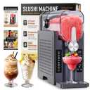 BKPPM Slushie Machine: No Ice Needed Slushy Machine for Home, 6 Preset, Real-Time Temp Display, Auto-Clean | Frozen Margaritas, Cocktails, Frapps, Ice Cream, Smoothies, Milkshakes,Summer Parties