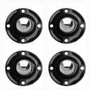 PlusRoc 4 Pack Anti-Rust Wheels Stainless Steel Self Adhesive Caster Wheels for Kitchen Appliance Rollers Sliders Mop Bucket, Load Capacity 28LBS Per Wheel for Furniture