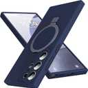 Mag-Ring for Galaxy S25 Ultra Case, Liquid Silicone [Moisturizing Factor] Exreme Soft Slim Phone Case with Stand [Compatible with MagSafe] for Samsung Galaxy S25 Ultra 6.9" Men Women, Royal Blue