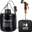 5 Gallon Water Bag Portable Outdoor Camping Shower, Solar Heated, Electric Shower, 8 Spray Modes, Built-in Thermometer, Suitable for Hiking/Backpacking, Camping, Travel, Beach, Pets, Flowers.