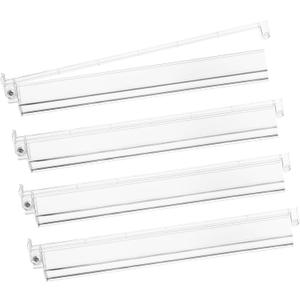 Mahjong Racks with Pushers 4PCS Set Majiang Tile Holder Acrylic Mahjong Racks Accessories and Gifts (Clear)