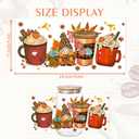 10 Sheet UV DTF Cup Wrap, Fall Theme Harvest Pumpkin Maple Leaf Rub on Transfers for Glass Crafting Glass Cups Wrap Transfer Stickers Decals Waterproof Rub on Transfers for Crafting