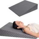 Wedge Pillow 5in Bed Wedge Pillow for Sleeping, Snoring, Back Support, After Surgery, Triangle Pillow, with Washable Cover, Gray