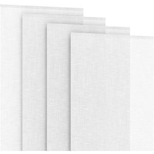4-Panel Replacement Fabric for Sliding Panel Track Blinds 23" W x 96" L Fabric Only Pre-Attached Hook & Loop Fasteners Trimmable, No Bottom Rail Included, Light Filtering - White