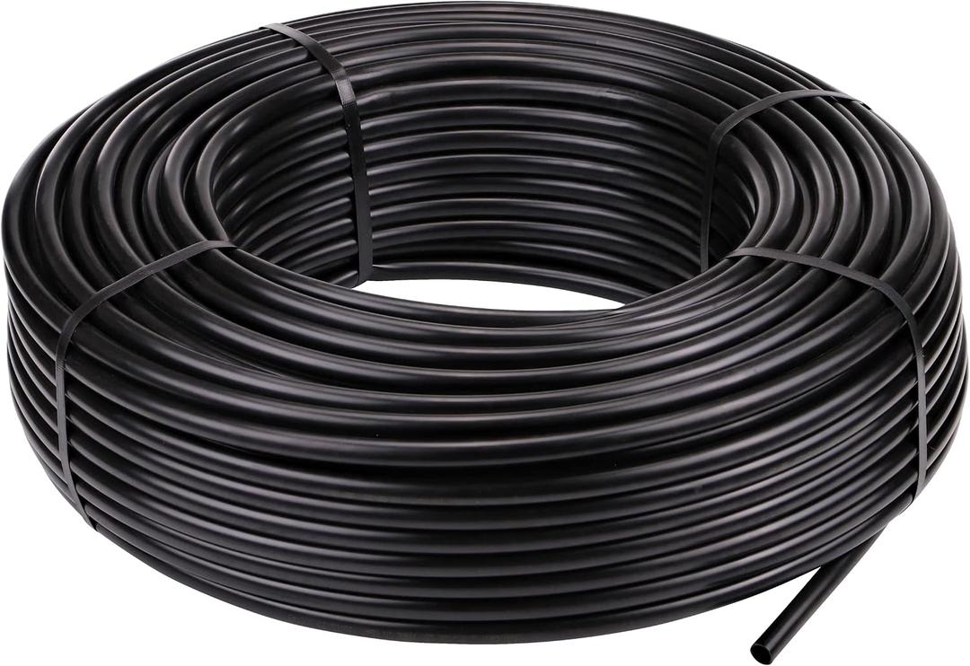 Raindrip 061050 5/8-Inch Drip Irrigation Supply Tubing, 500-Foot, Irrigation Drippers, Drip Emitters, Drip Irrigation Parts, and Drip Systems, made with Polyethylene, Black