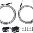 MUCO Stainless Fuel Lline kit 819-846 Flexible Braided Lines Stainless Steel for Silverado 1500 Classic 2500 HD 3500 GMC Sierra 1500 2500 HD 3500 2004 2005 2006 2007 2008 2009 2010