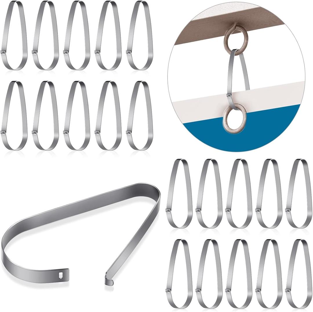 Sosation 60 Pcs Real Estate Sign Clips Sign Rider Clips Hanging Stainless Steel Fence Clip for Hanging Real Estate Signs Posts Sale and Open House Plaque(Silver)