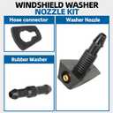 2 x MITZONE Universal Windshield Washer Nozzle Kit Replace 47137, The screw-on style nozzles (Universal Windshield Washer Nozzle)