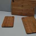 Bamboo Cutting Board for Kitchen – 3-Piece Wooden Boards with Juice Grooves, Side Handles, Non-Slip Mats – Perfect for Meat, Veggies Fruit,Cutting Board & Knife Sets – Ideal Kitchen Gift