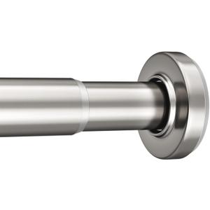 AmazerBath Nickel Spring Tension Shower Curtain Rod 31-75 Inches, 1 Inch Diameter Heavy Duty Tension Rod Rust Proof Bathroom Curtain Rod, Adjustable No Drill Easy Segmented Installation