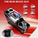 Truck Center Console Organizer Between Seat for Minivans, SUVs, Middle Van Bench Organizer for Floor Between The Back Seat Console 18 Wheelers Locking Design with Sliding Lid Design