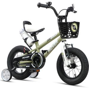 Glerc Rover Kids Bike, 12-18 Inch Boys Bike for 2-9 Years Old Children, Kids Bicycle with Water Bottle & Basket & Training Wheels, Multiple Colors