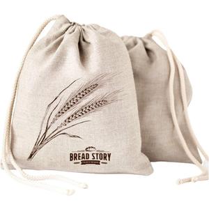 Linen Bread Bag – Reusable Linen Bags for Homemade Bread & Sourdough | Cloth Bags for Sourdough, Artisan Loaves, & Pastries | Unbleached Natural Fabric with Drawstring Closure, 2-Pack, 11 x 15"