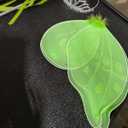 Light Up Girls Halloween Costume Toddler Fairy Dress & Wings Green Fairy Girls Costume Princess Ball Gown Kids (Size 140)