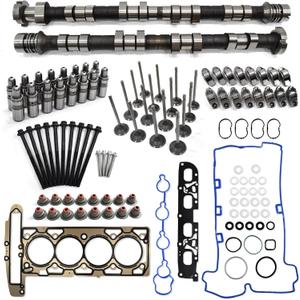 GM 2.4L Camshaft Kits with Head Gasket, Rocker Arms, Bolts for Chevy Equinox GMC Terrain Buick Lacrosse 2011-2017 LAF LUK LEA 12604896 12634207 12656486