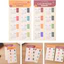 2026 Monthly Calendar Stickers - 2 Sheet Adhesive Tabs Color-coded Divider Index Labels for Journals, Notebooks & Diy Planning, Retro Color (Multi)