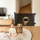 Retractable Baby Gate Mesh Safety Gate for Dogs & Babies, 55"W x 38"H